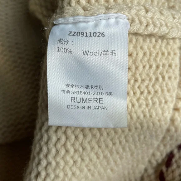 Academia Rumère Classe, 100% Wool Soft Chunky Knit From Japan Cottage Cozy - M - Picture 14 of 14